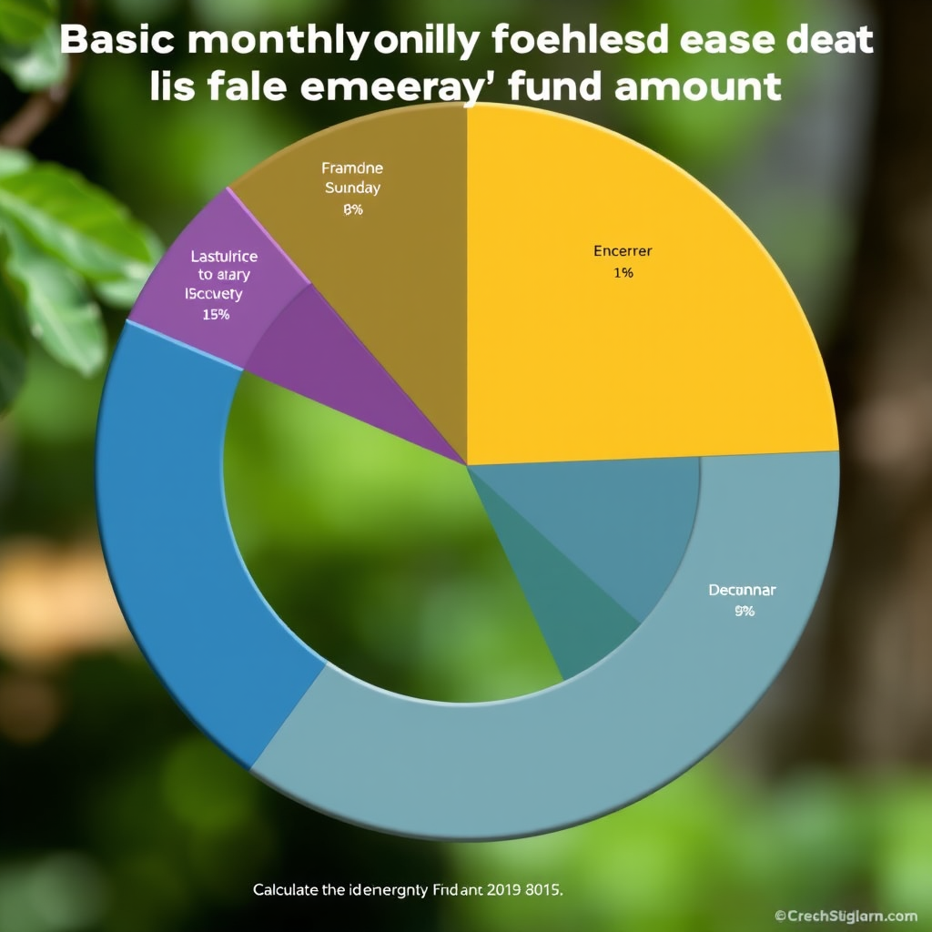 Gráfico circular mostrando distribución de gastos mensuales básicos para calcular el monto ideal del fondo de emergencia